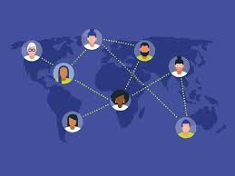 Picture of people on different continents around the world